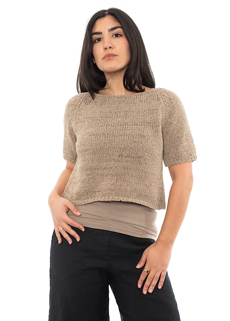 SARAH PACINI CROPPED PULLOVER