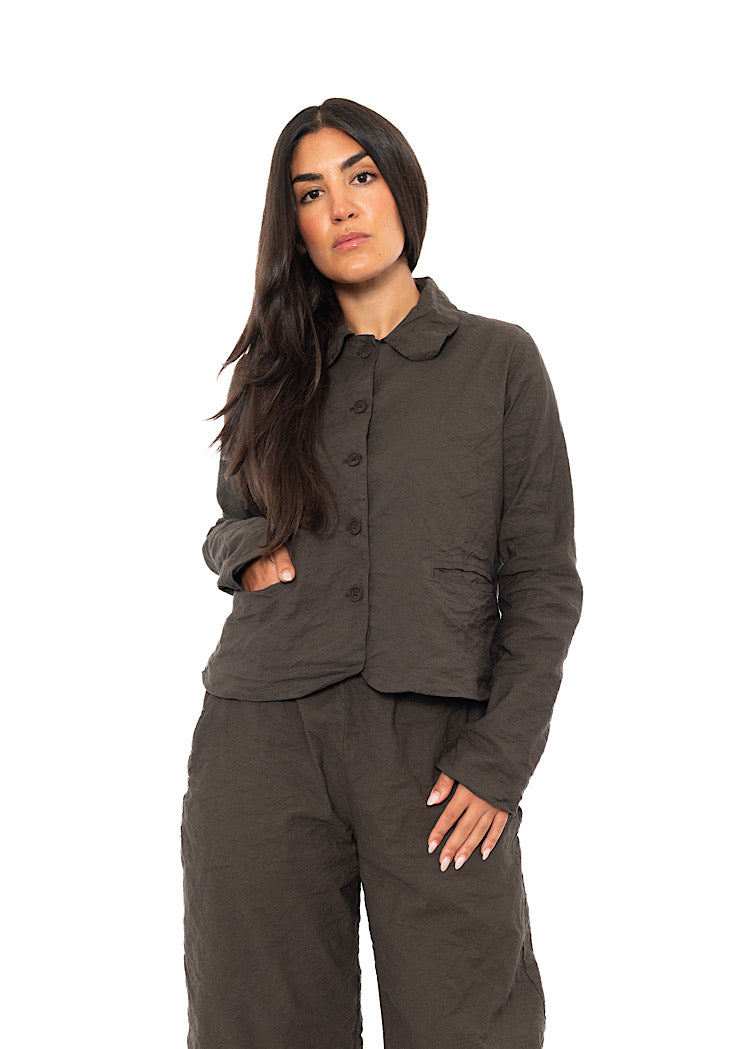 SIGNATURE CRINKLE BOXY JACKET