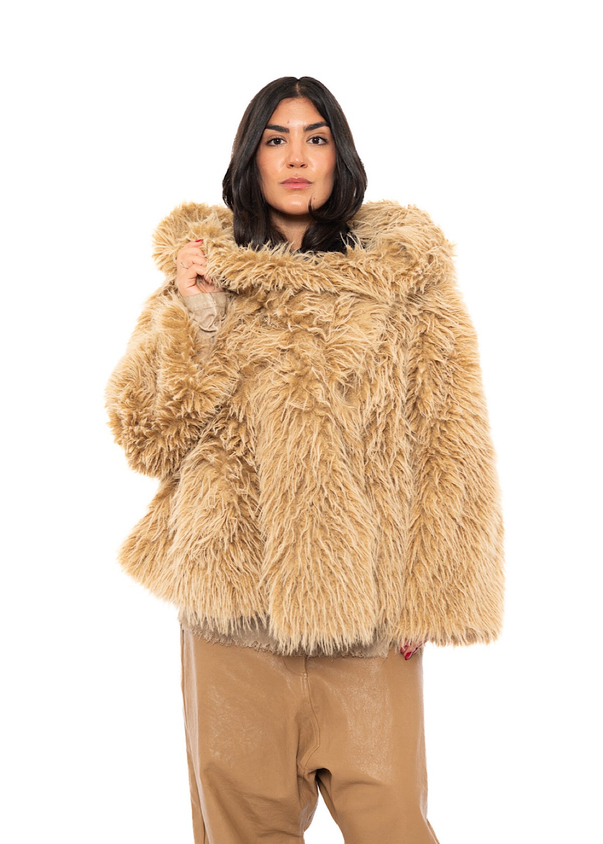 OVERSIZED FAUX FUR JACKET