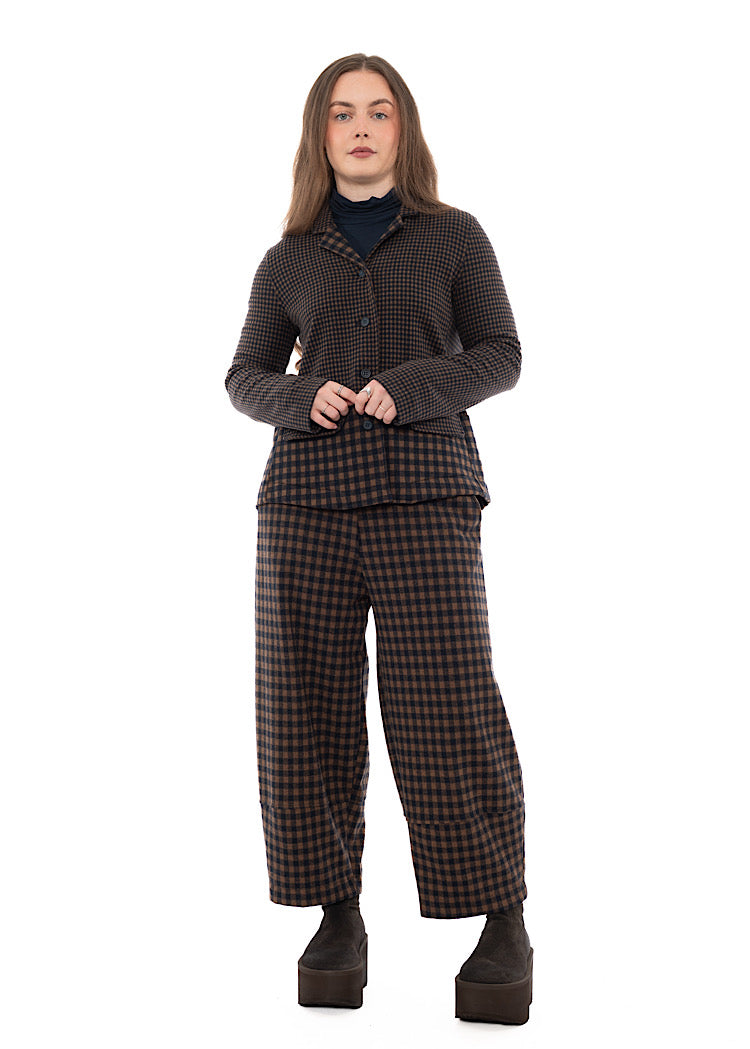 MIXED-CHECK TAILORED YASMIN JACKET