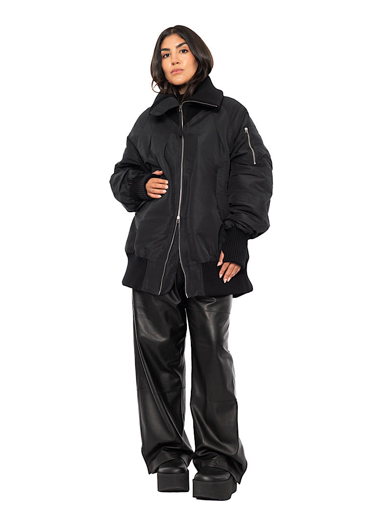 OVERSIZED PADDED BOMBER JACKET