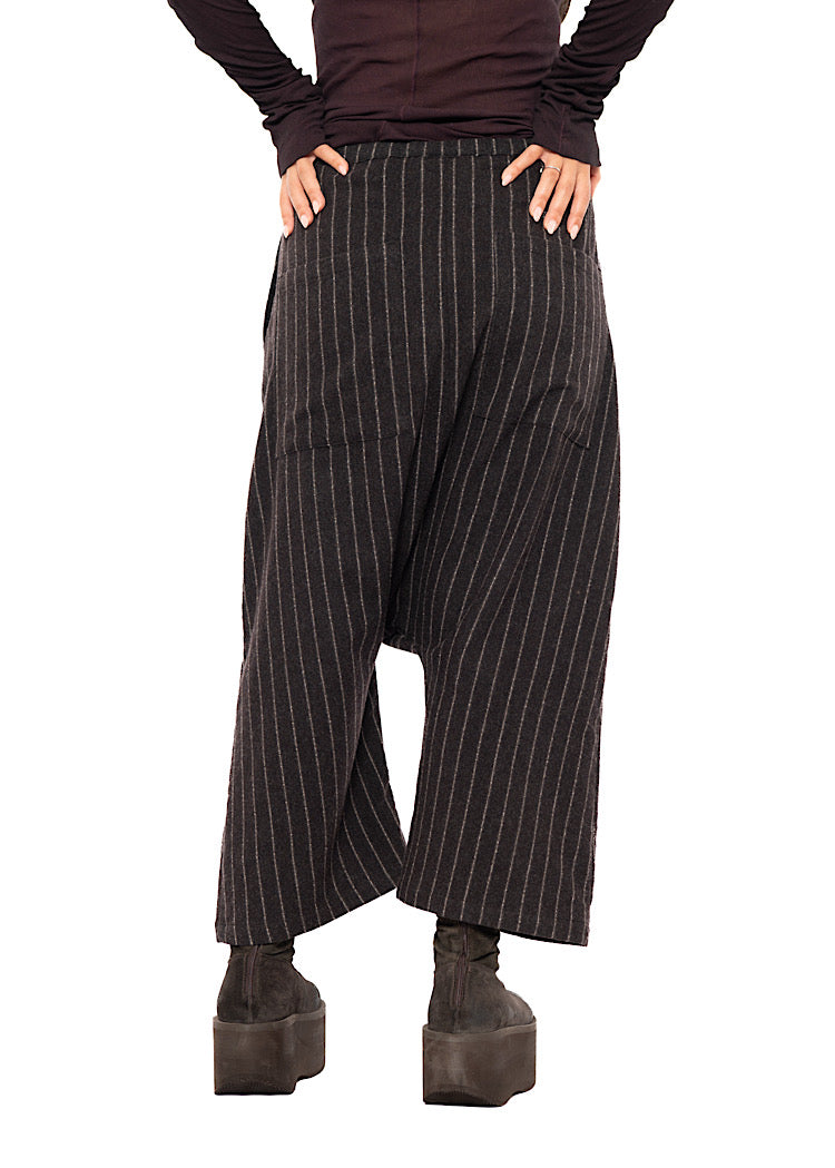 DROP CROTCH WOOL TROUSER