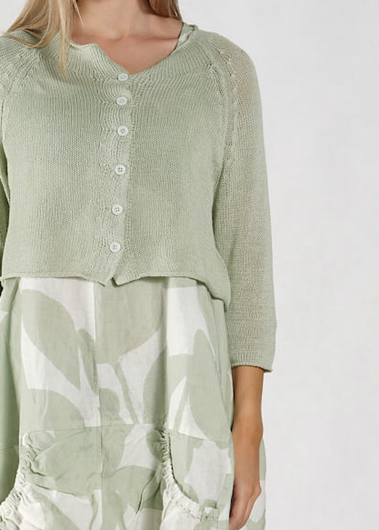 PRE-ORDER RUNDHOLZ BLACK LABEL CARDIGAN *OFF WHITE* (Shown in LIME)