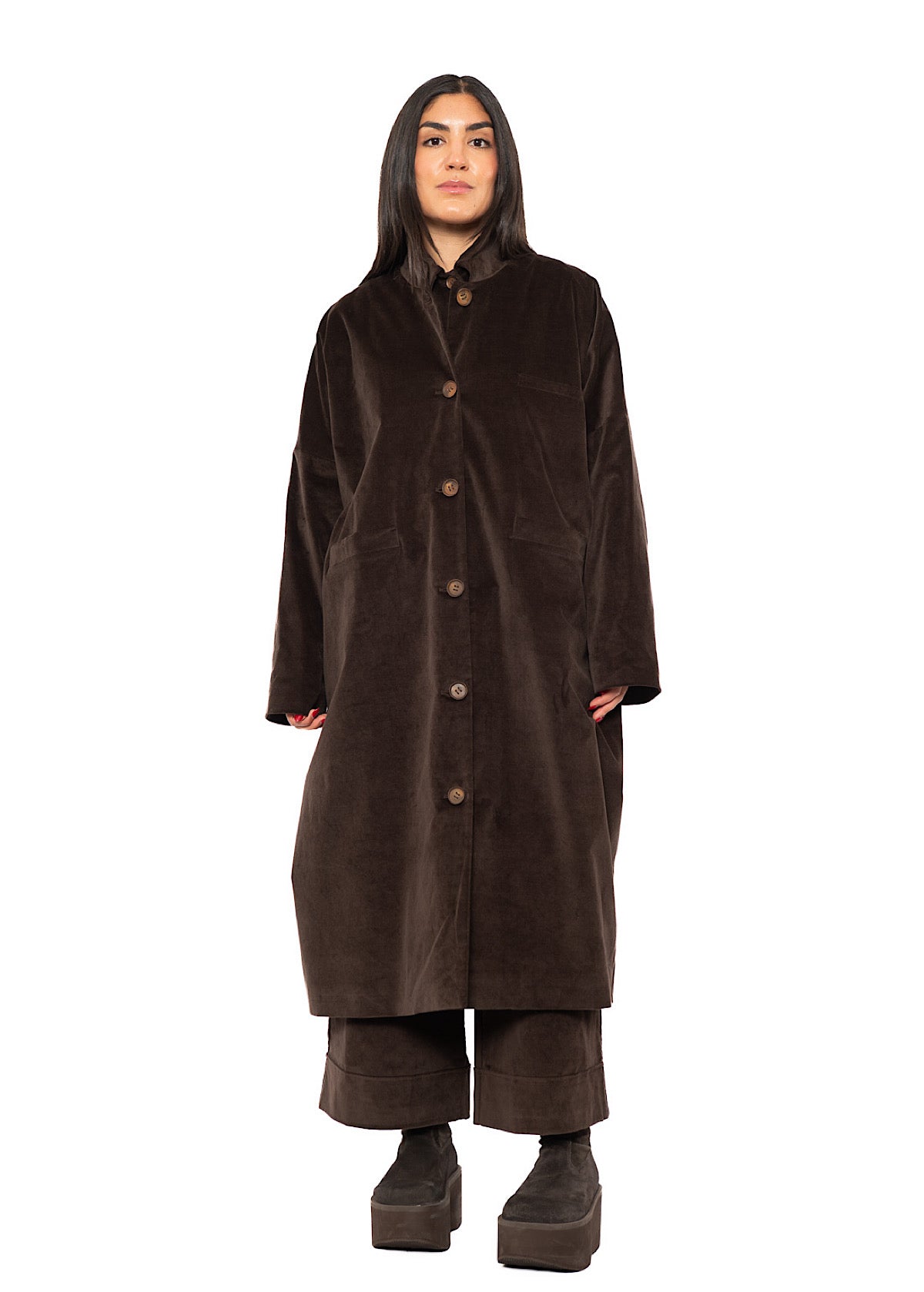 OVERSIZED VELVET ISA COAT