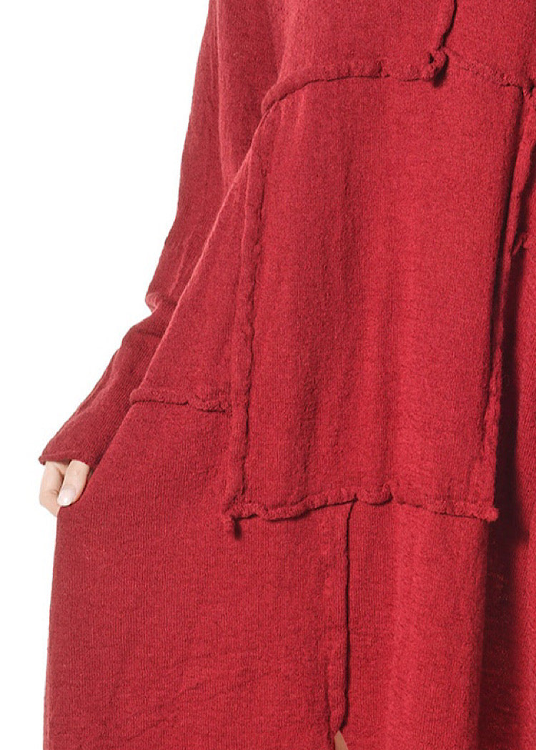 OVERSIZED WOOL KNITTED DRESS *BLACK* (Shown in LAVA)