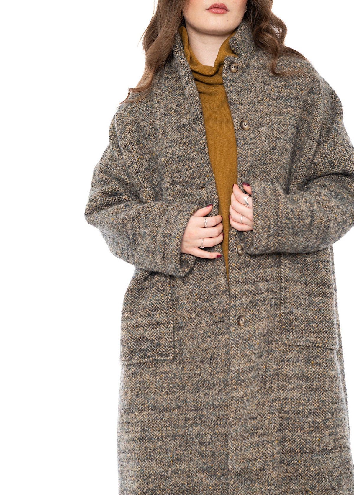 TEXTURED MÉLANGE HANNAH COAT