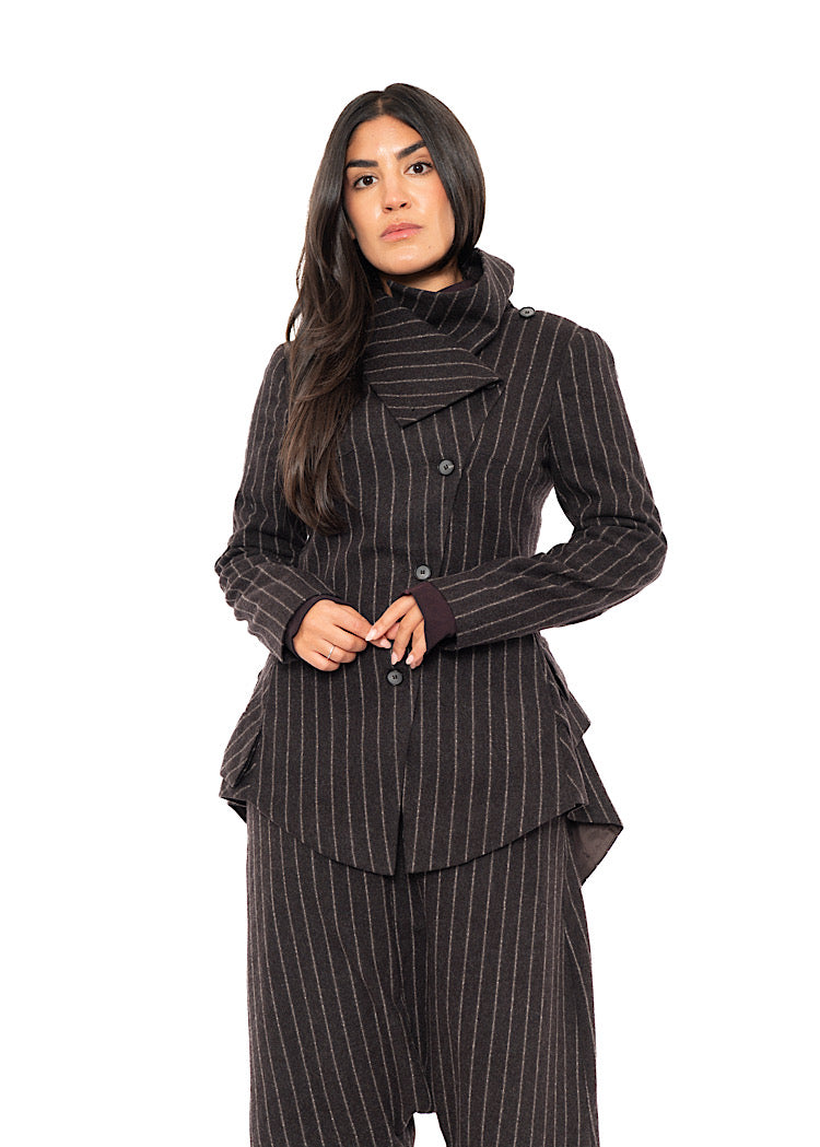 ASYMMETRIC TAILORED WOOL JACKET
