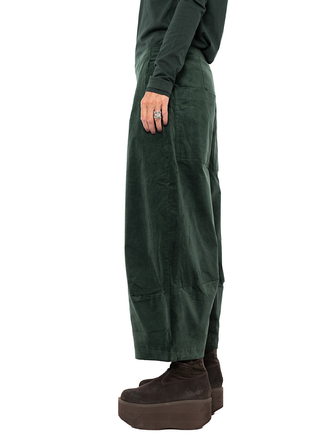 STRETCH-VELVET BALLOON TROUSER
