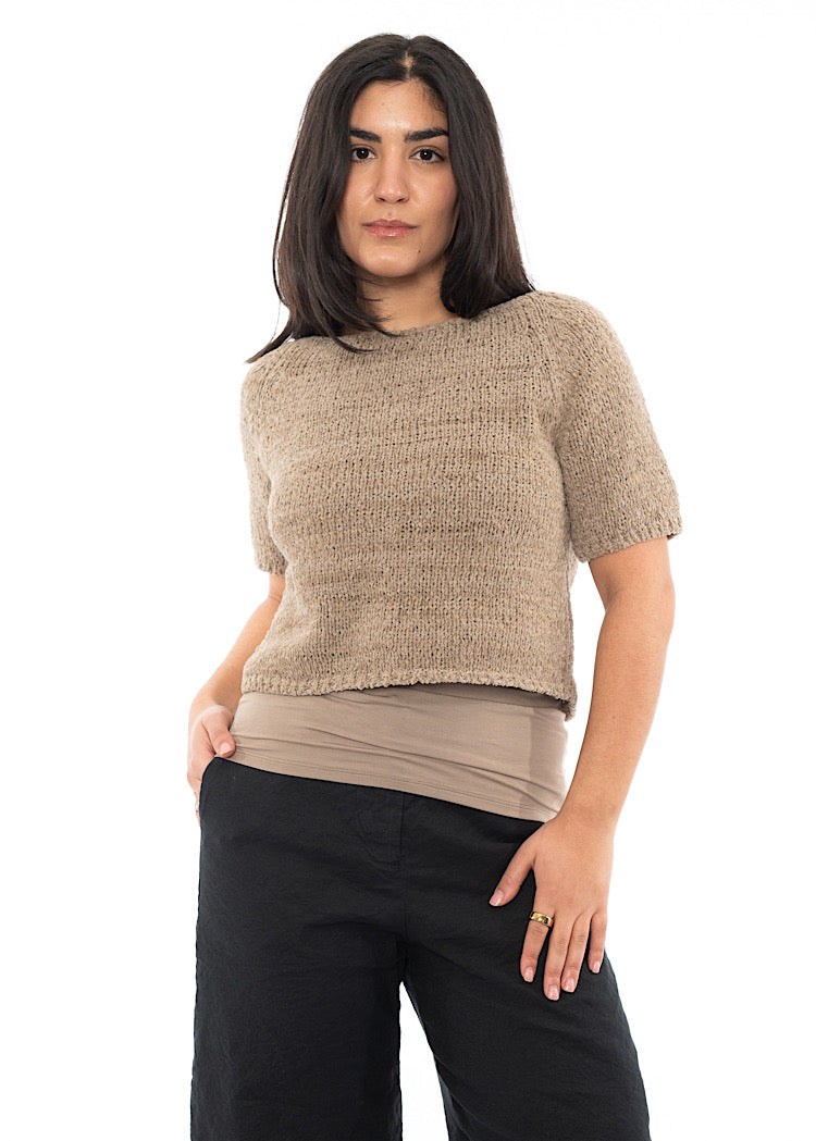 SARAH PACINI CROPPED PULLOVER