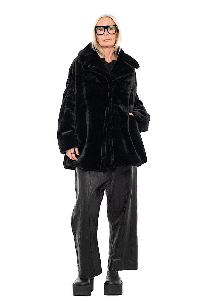 FAUX FUR COCOON JACKET