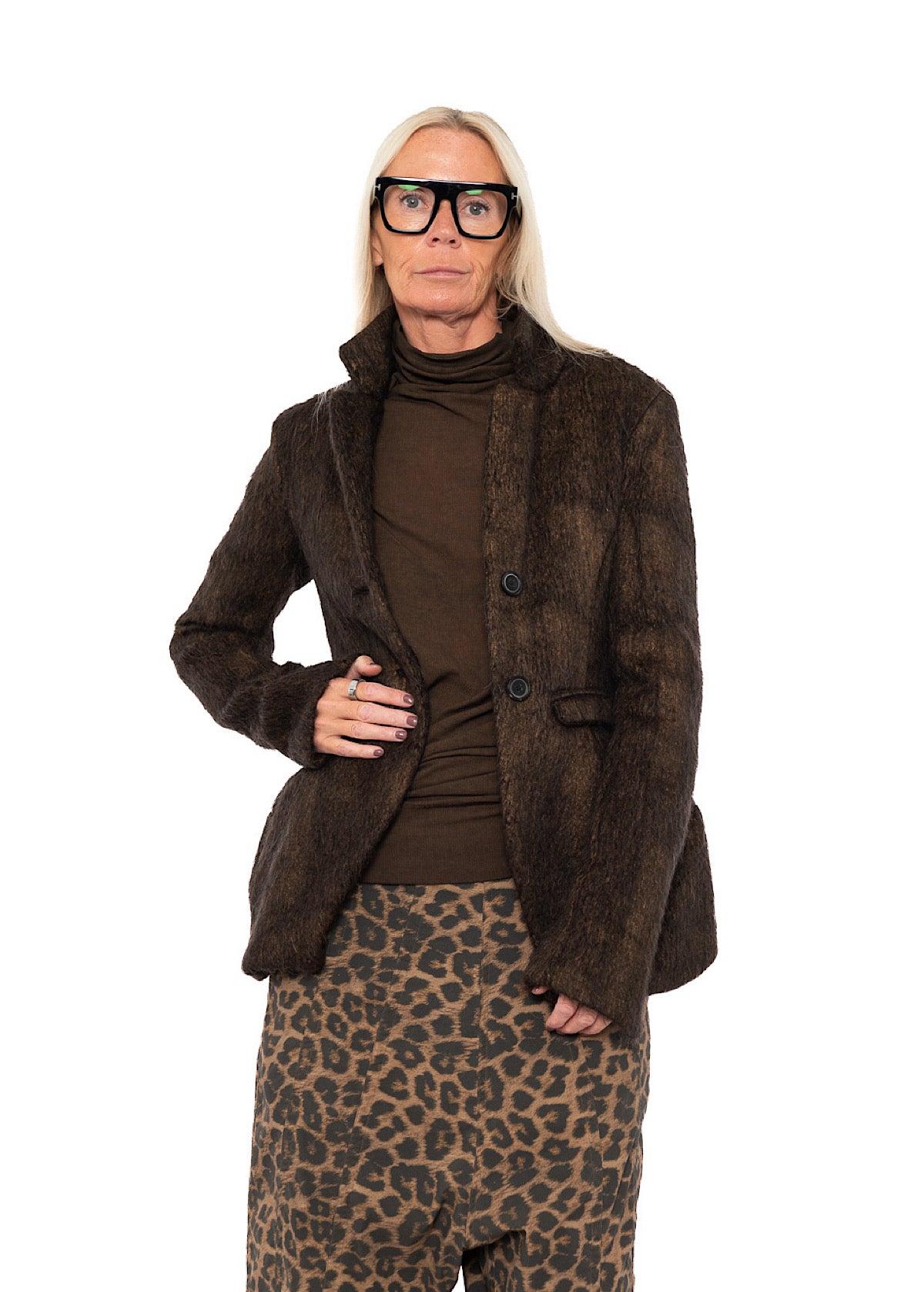SCULPTED LONG-HAIR WOOL JACKET