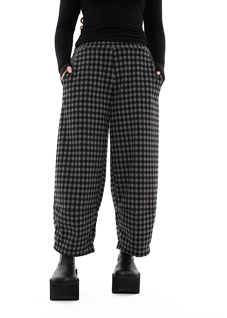 LARGE-CHECK RIMA JQ TROUSER