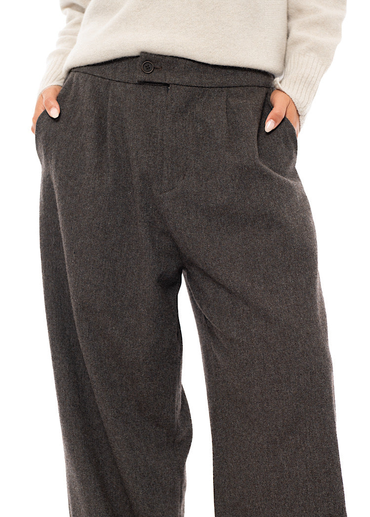 TWEED WIDE-LEG TROUSER