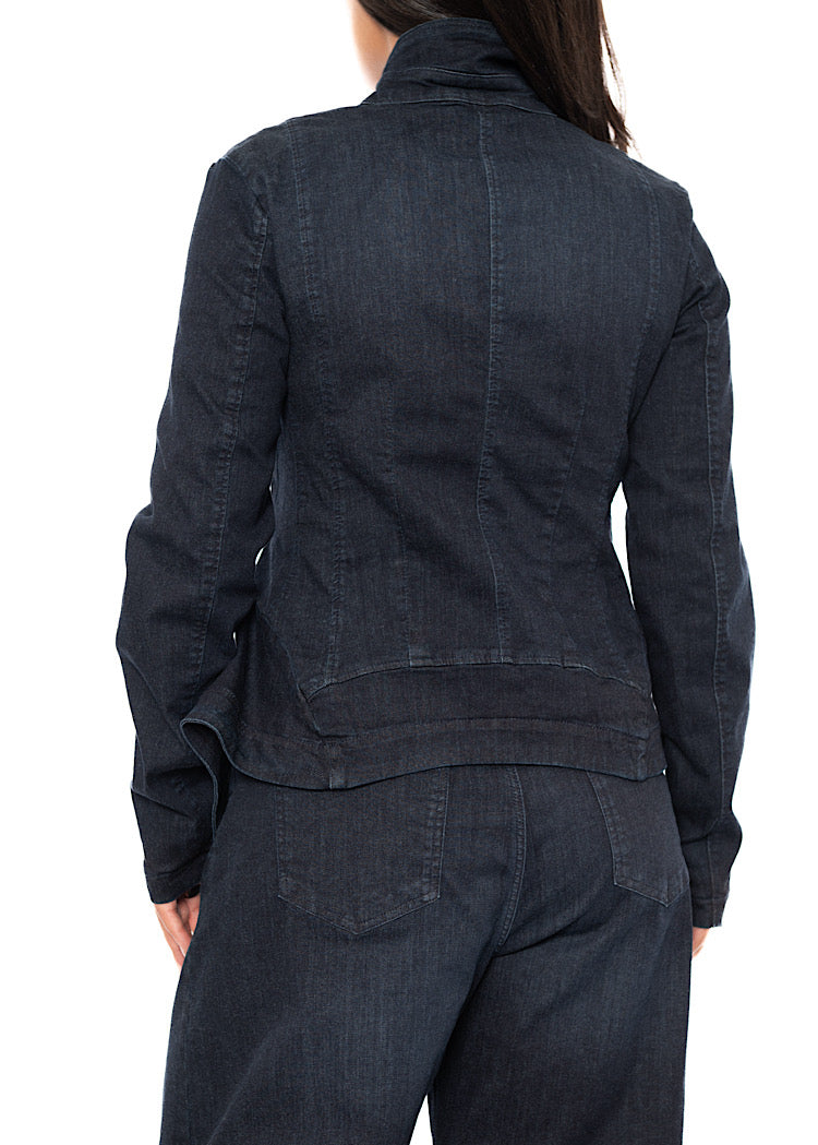 STRETCH DENIM FITTED JACKET