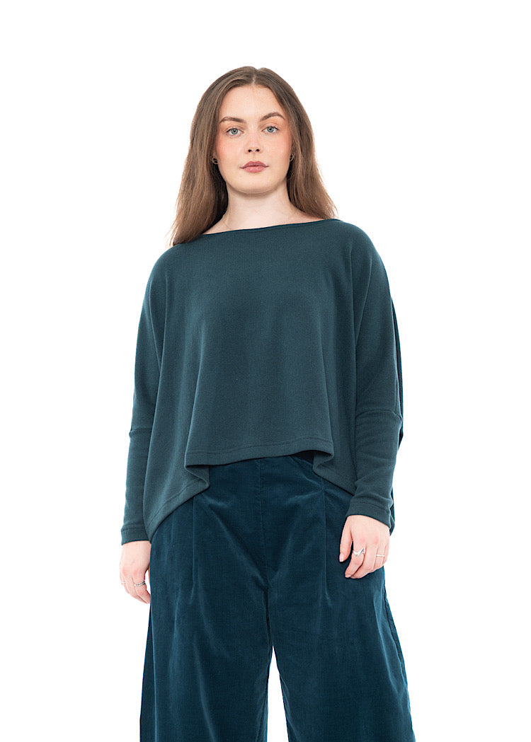 SIGNATURE COTTON-FLEECE KIRA PULLOVER