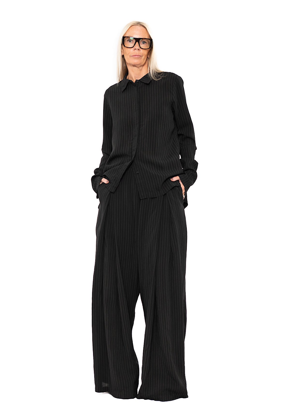 FLUID PINSTRIPE PALAZZO TROUSER