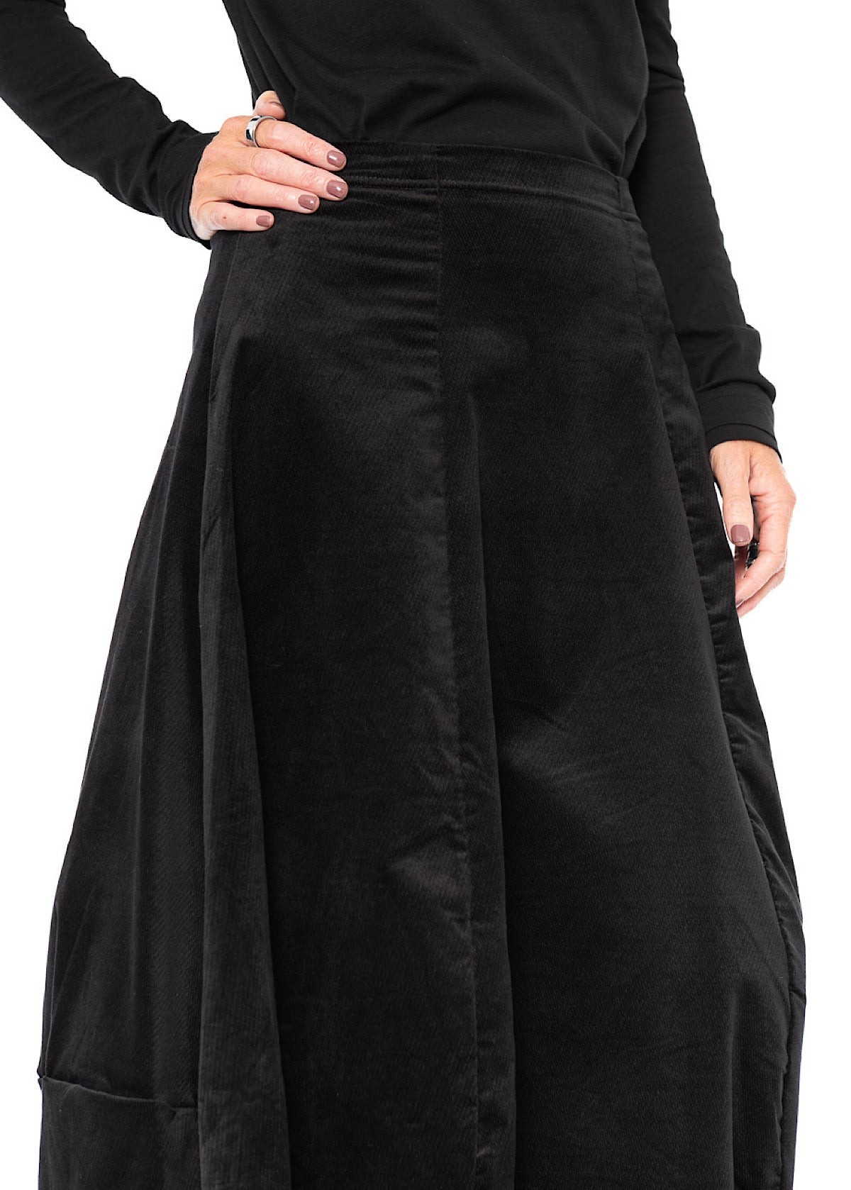 STRETCH-VELVET BALLOON SKIRT