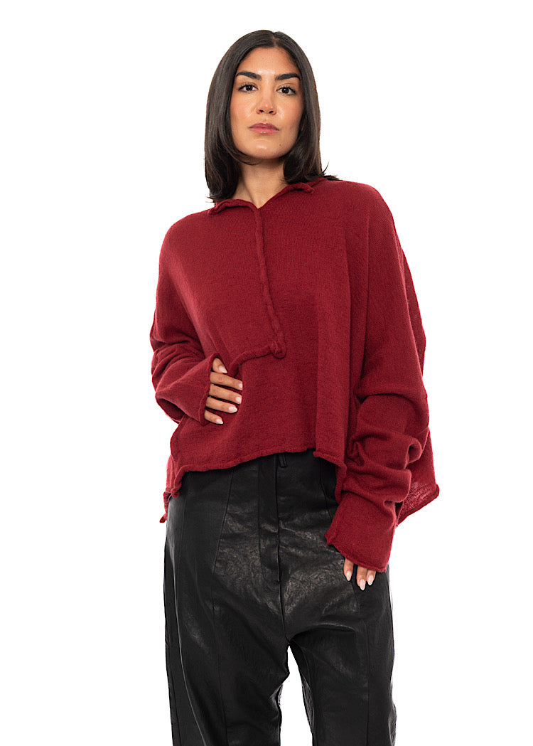 BOILED WOOL KNITTED PULLOVER