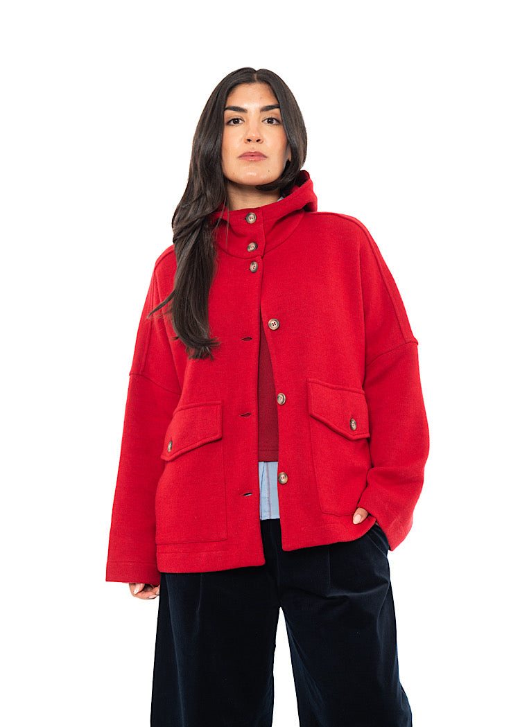 OVERSIZED HOODED WELL JACKET