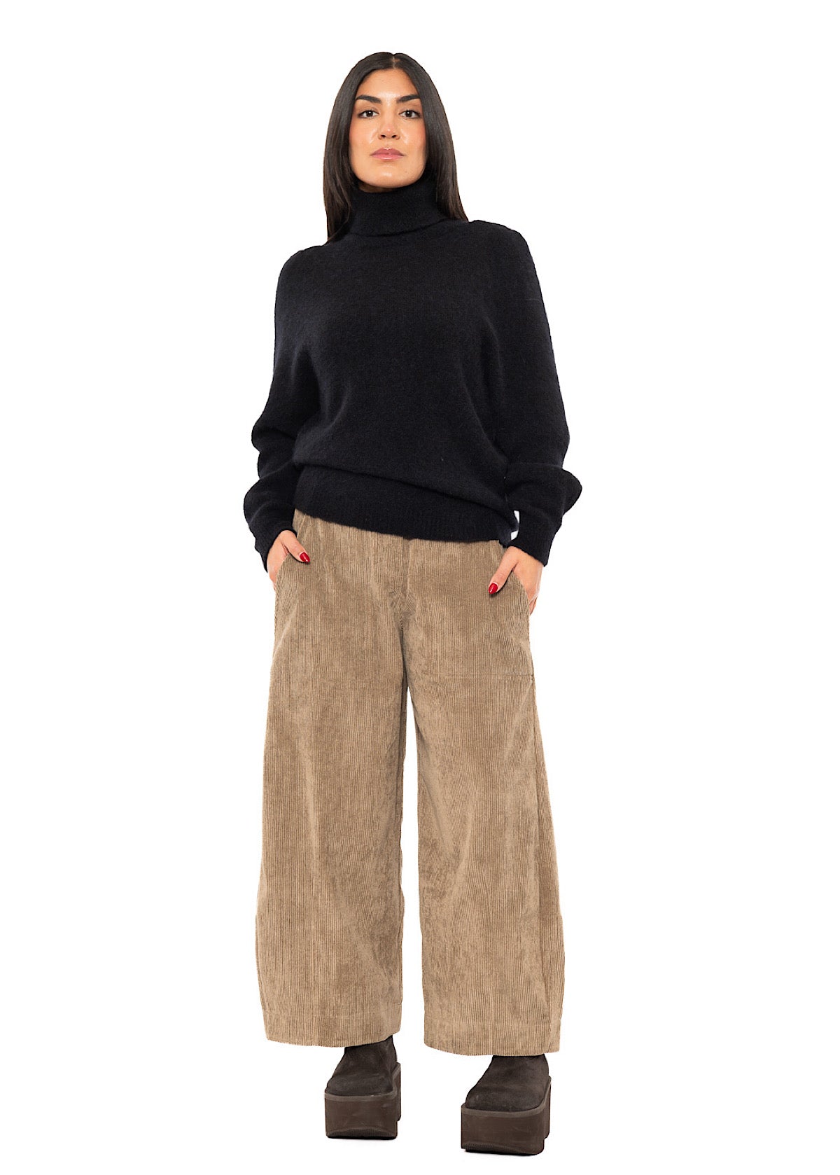 ALPACA-MIX SCULPTURAL PULLOVER