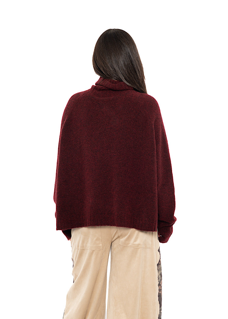 BRUSHED MÉLANGE KNITTED PULLOVER