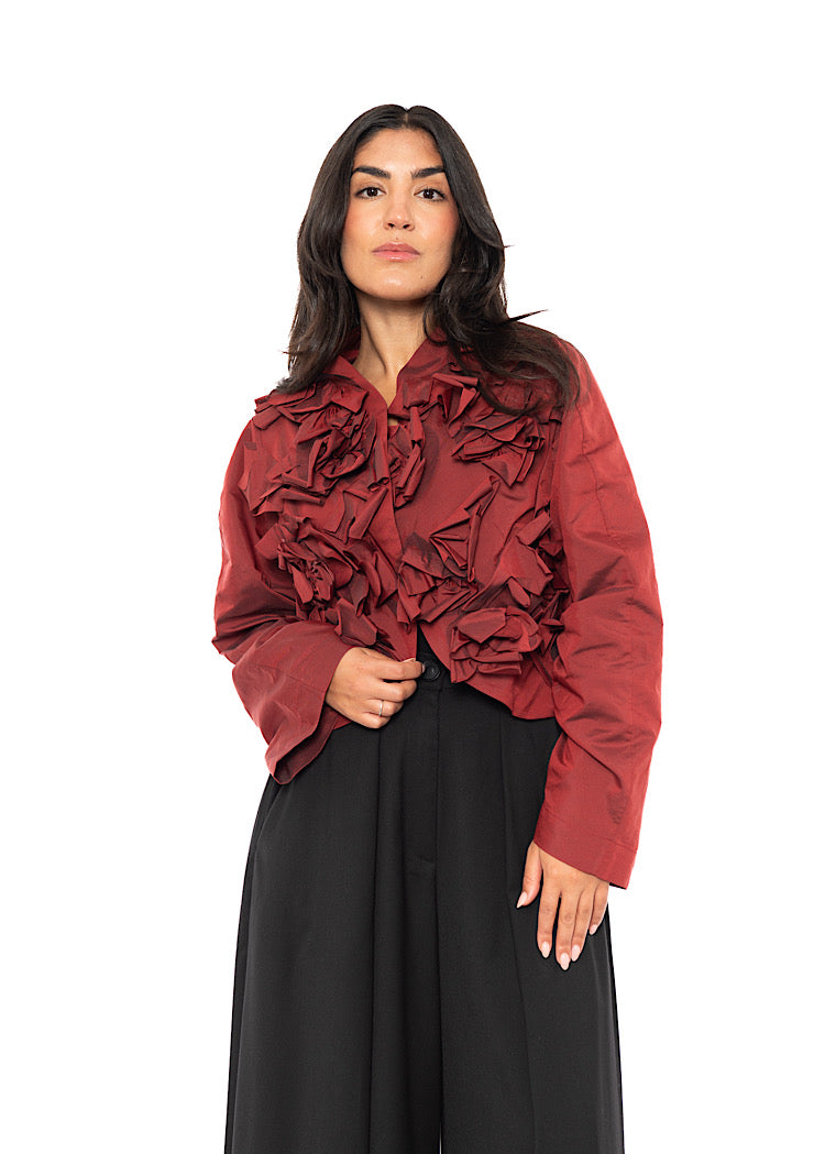 FLOWER APPLIQUÉ SHORT JACKET