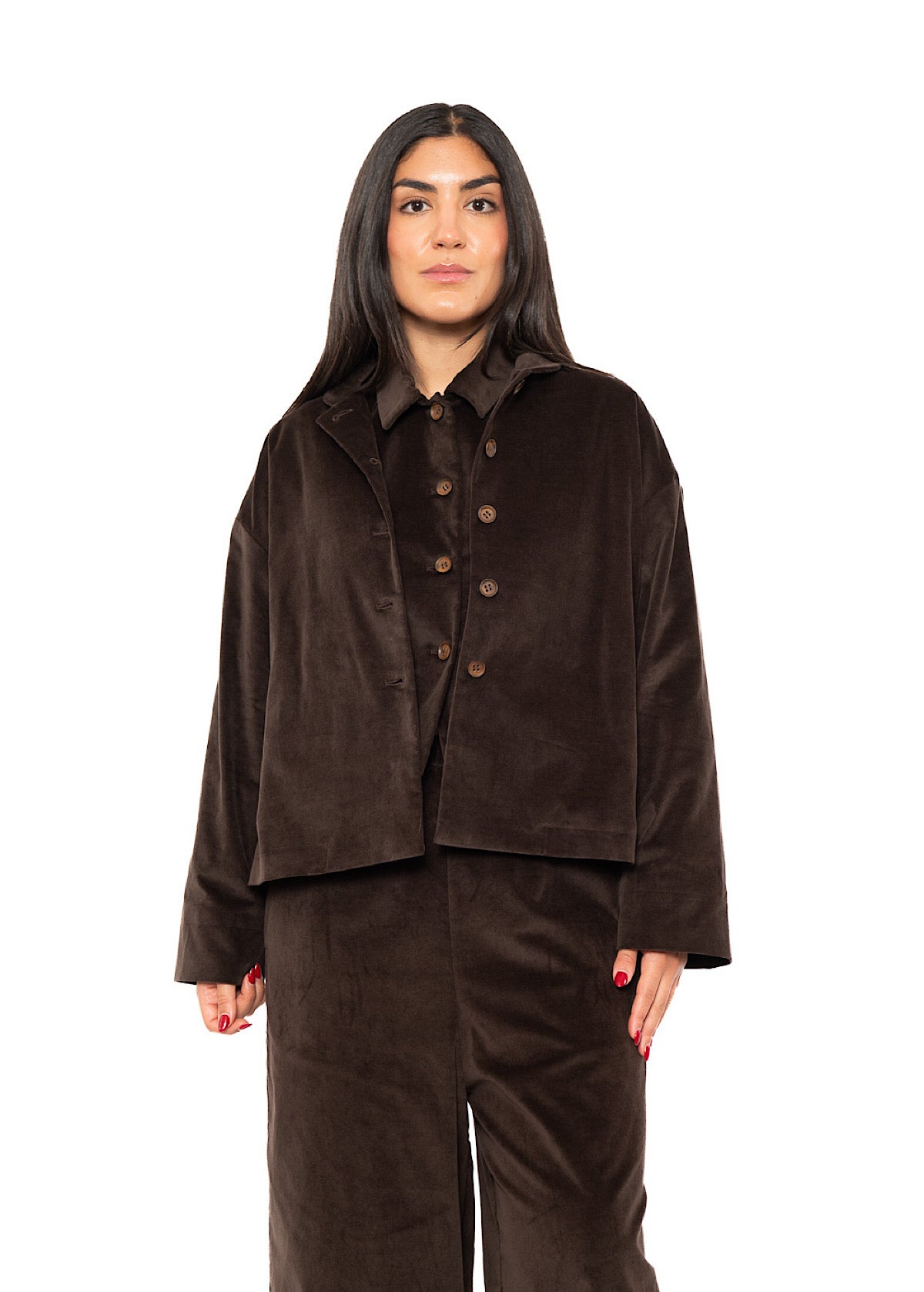 BOXY VELVET FLORA JACKET