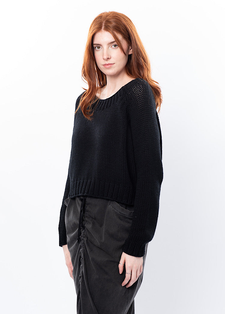 SORT AARHUS CROPPED KNIT