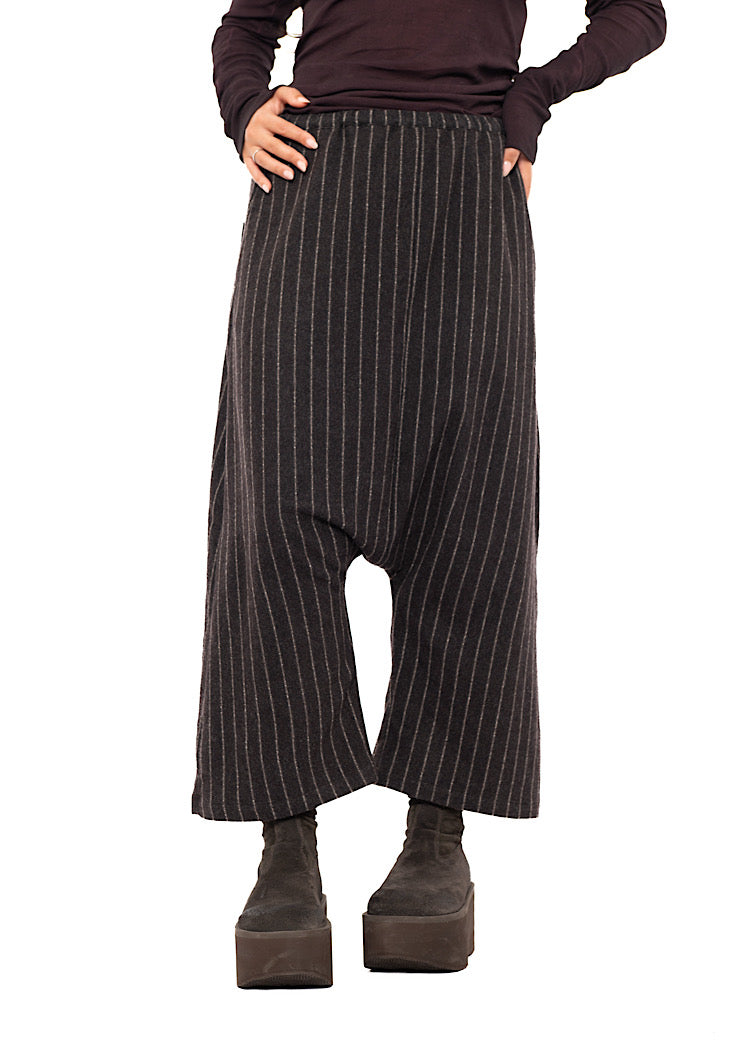DROP CROTCH WOOL TROUSER