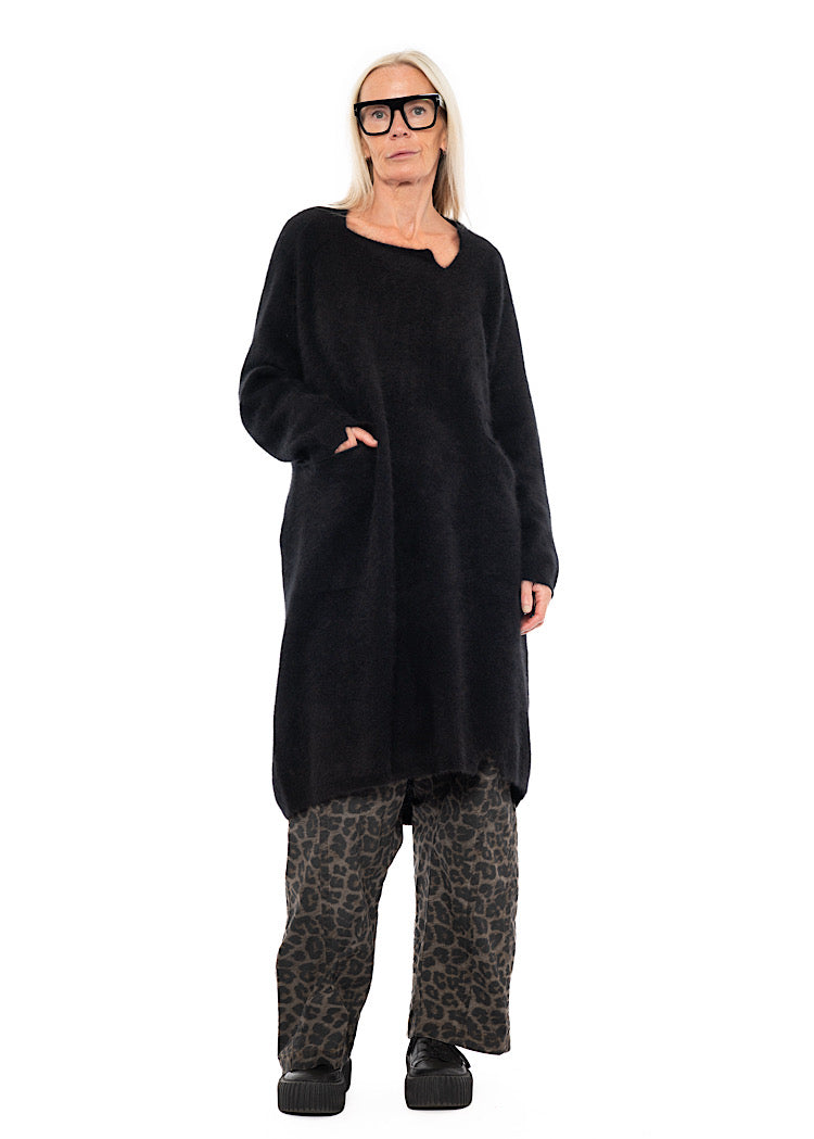SIGNATURE RACCOON HAIR KNITTED TUNIC