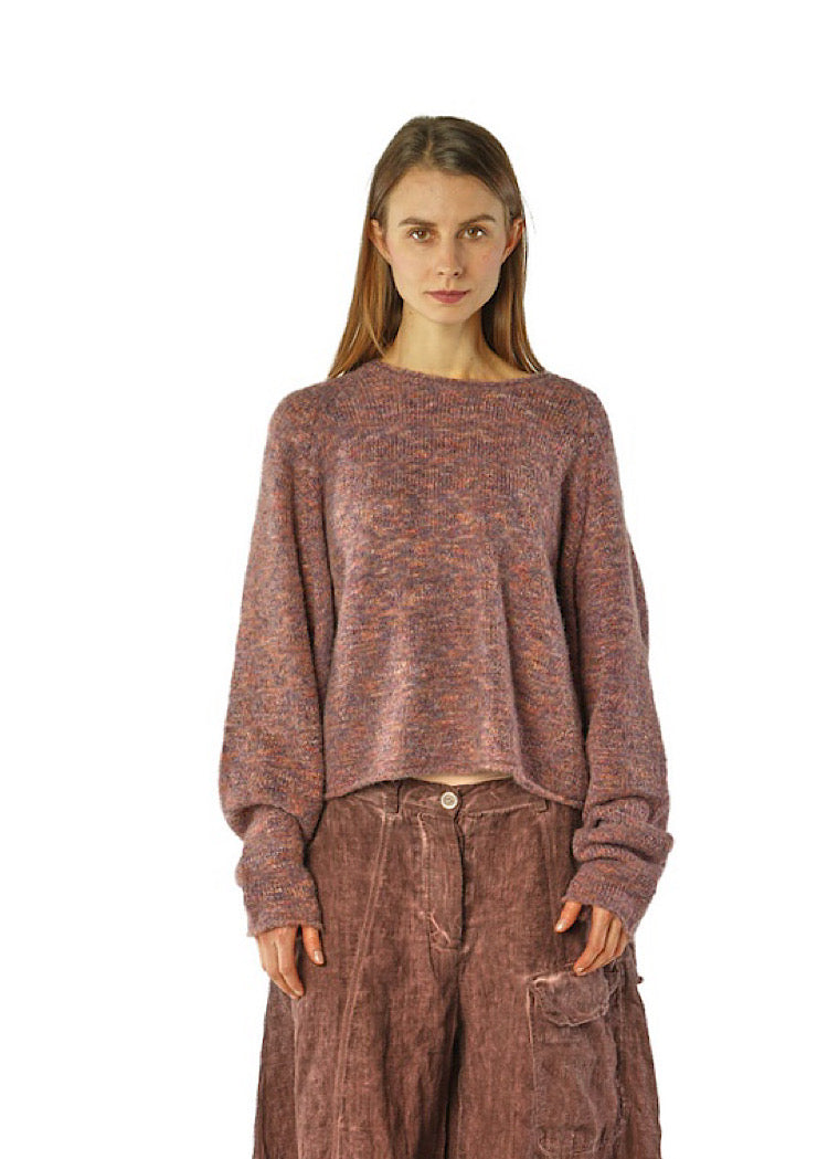 CL CROPPED MULTICOLOUR KNIT PULLOVER
