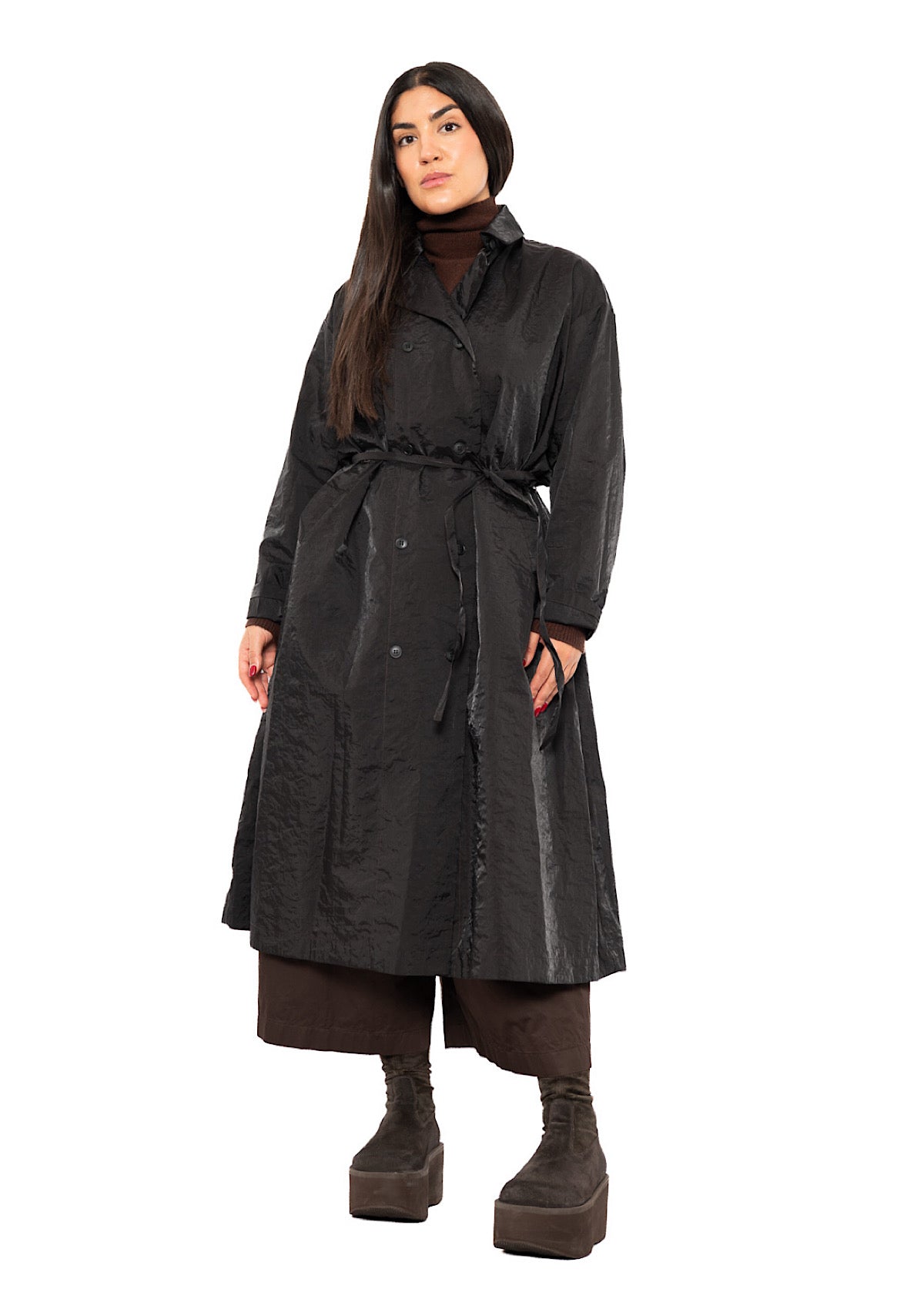SILK MIX TRENCH COAT