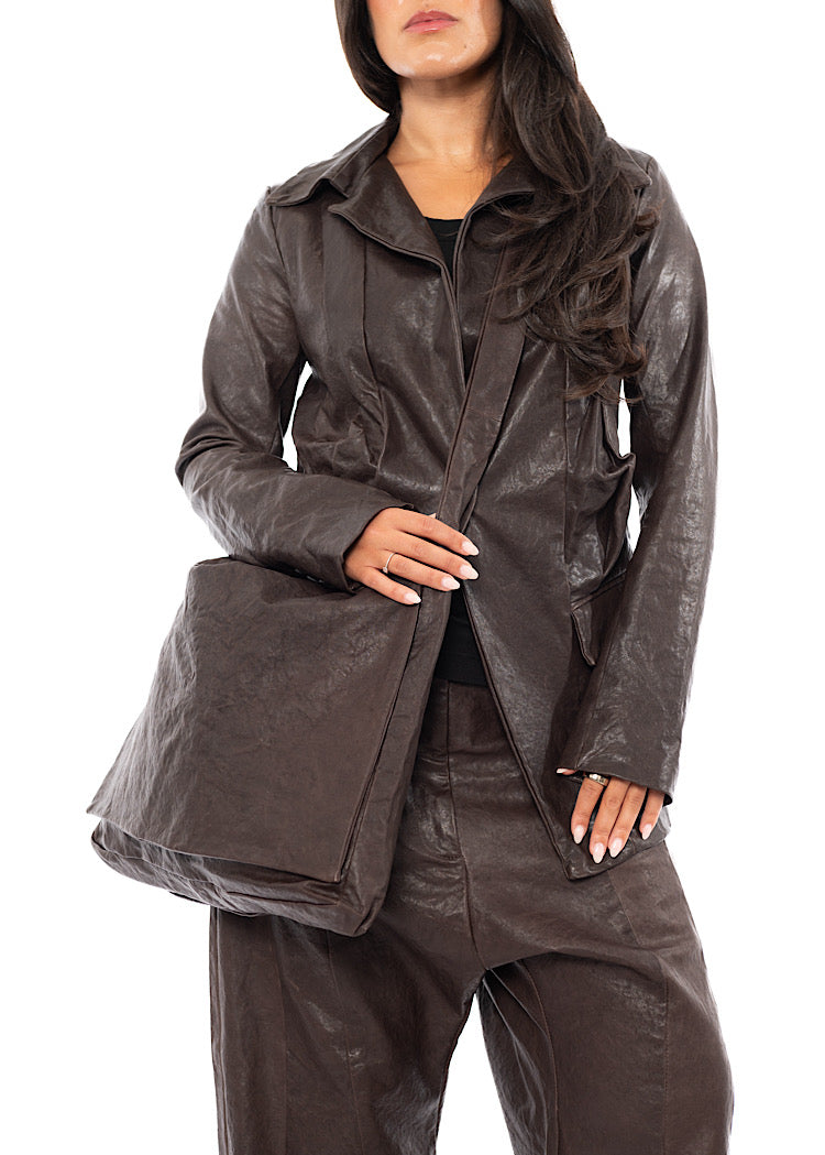 OVERSIZED LEATHER SHOULDER BAG