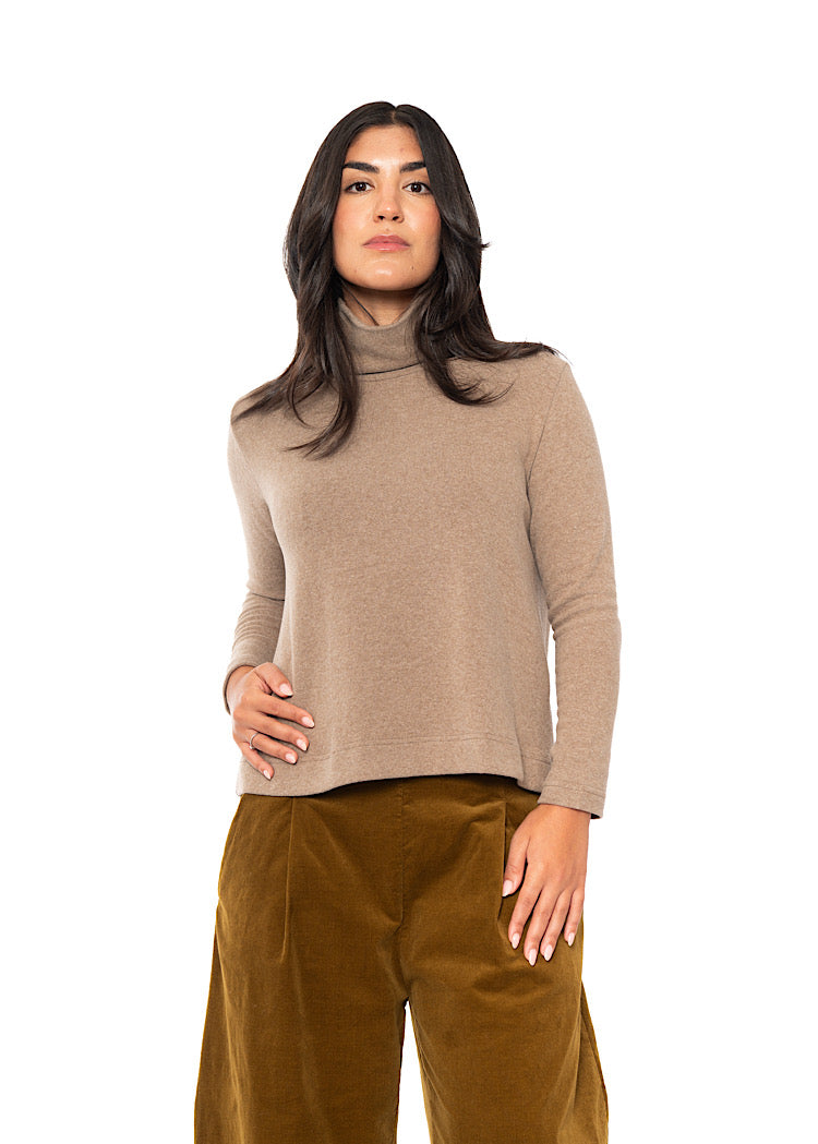 COTTON-FLEECE LYDIA PULLOVER