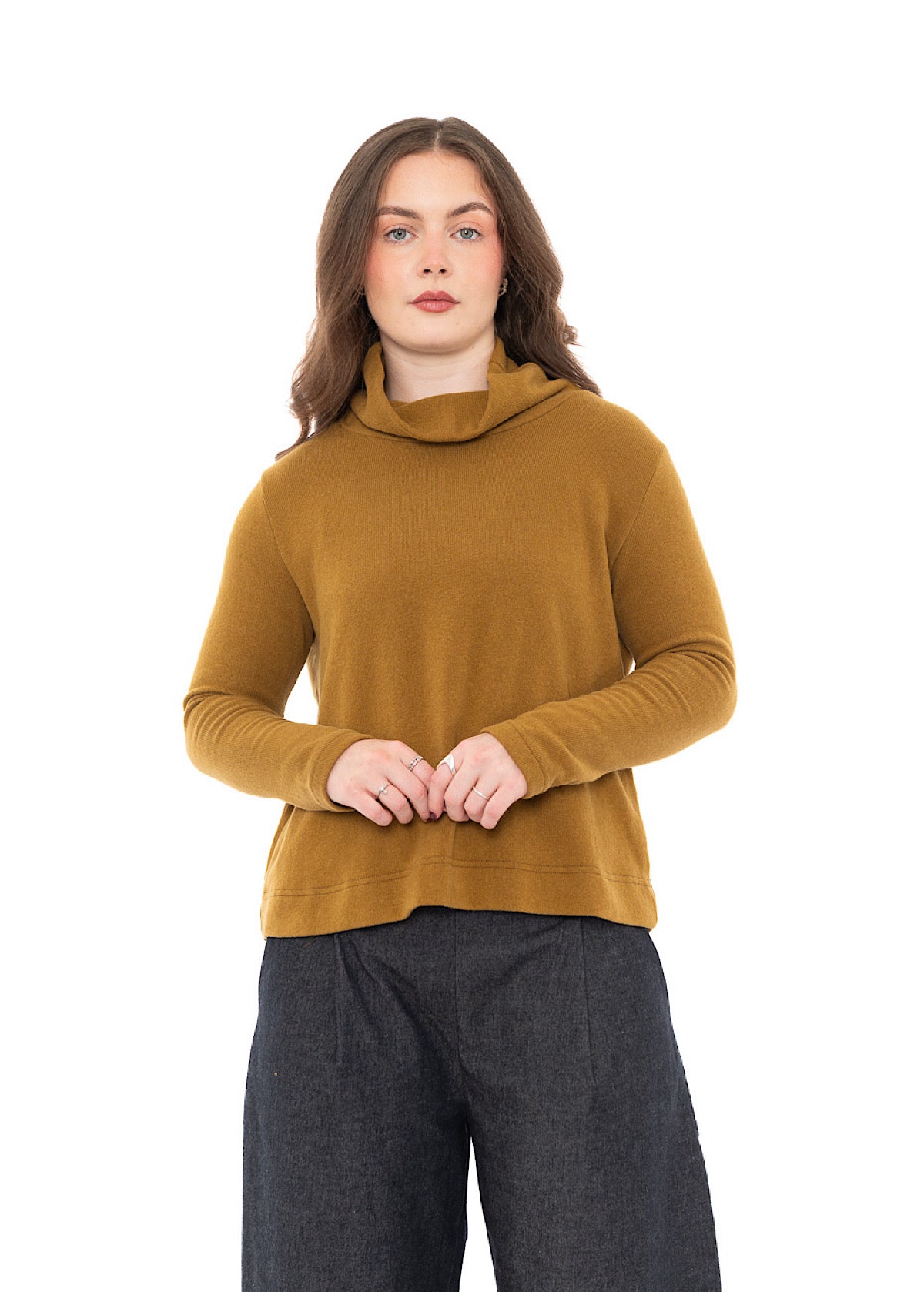 COTTON-FLEECE LYDIA PULLOVER