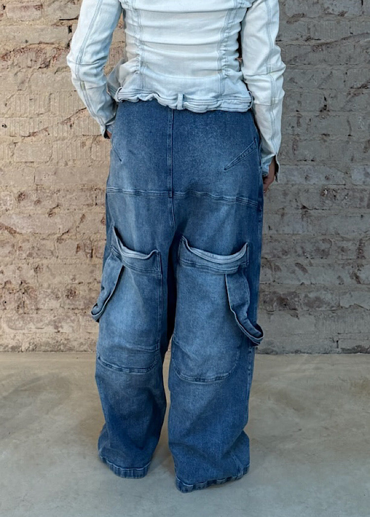PRE-ORDER RUNDHOLZ MAINLINE TROUSER *INDIGO FADED* (Shown in INDIGO STONEWASH)
