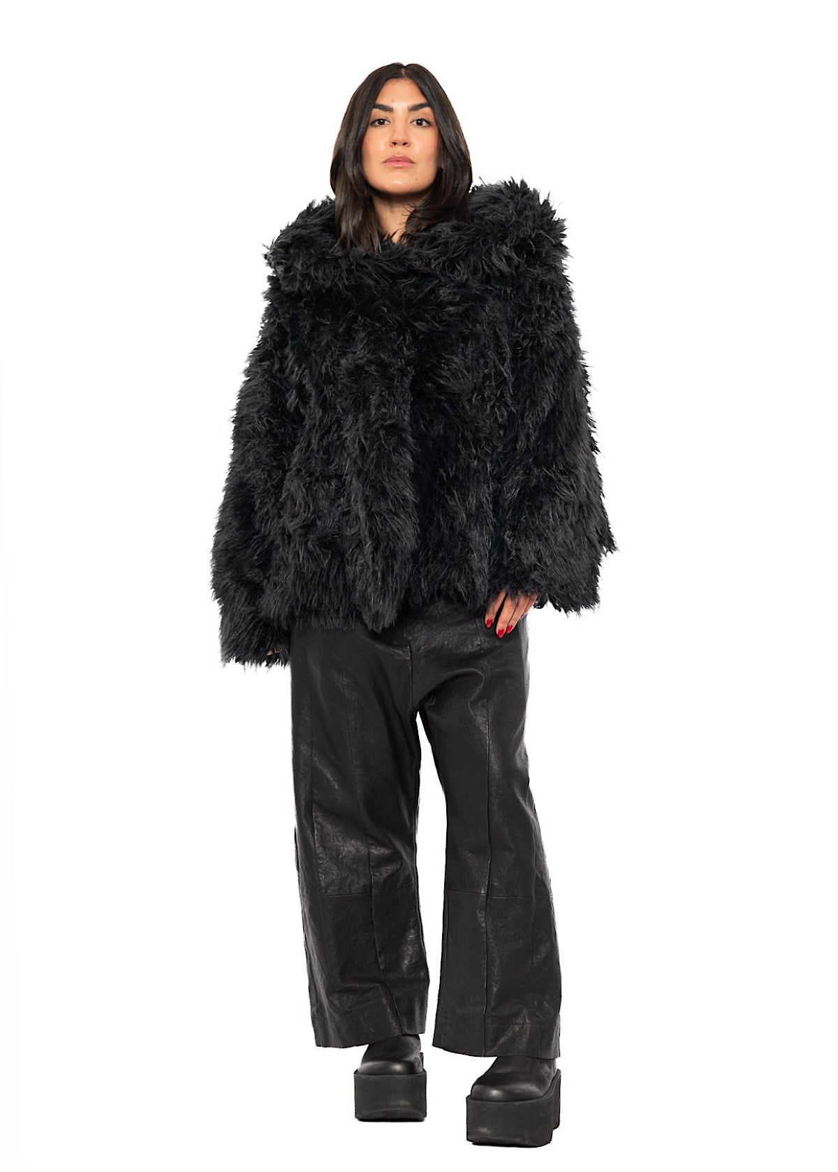 OVERSIZED FAUX FUR JACKET