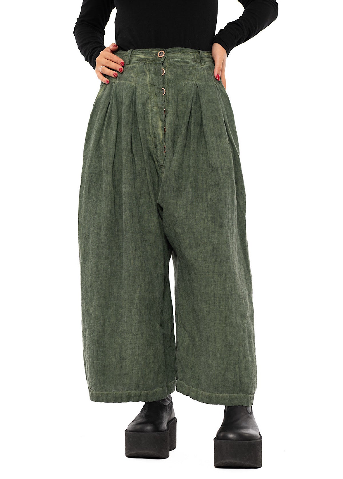 WINTER LINEN WIDE-LEG TROUSER