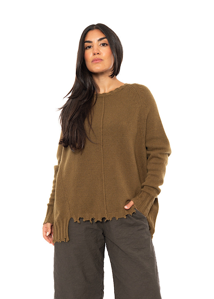 RELAXED CASHMERE-MIX KIARA PULLOVER