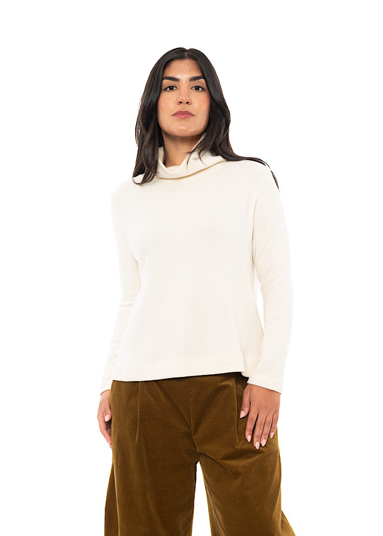 COTTON-FLEECE LYDIA PULLOVER