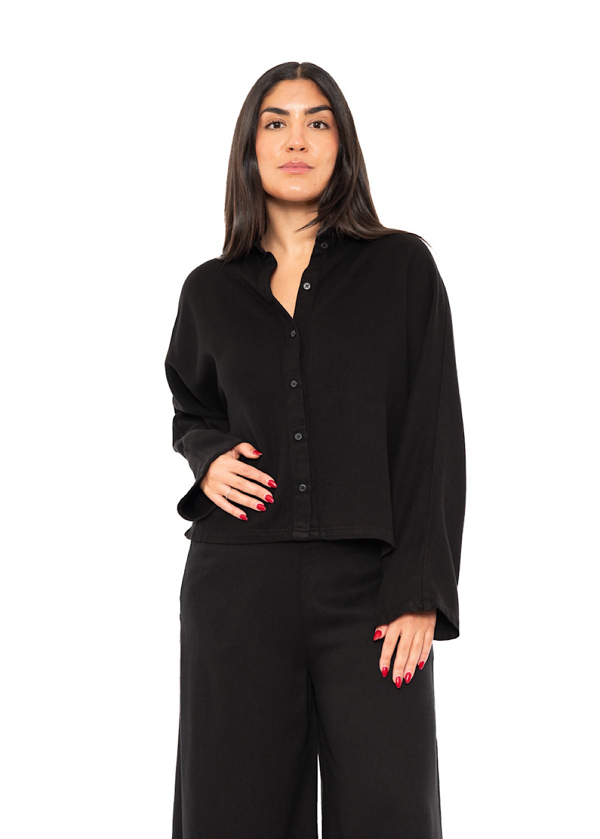 BOXY BATWING SLEEVED BLOUSE