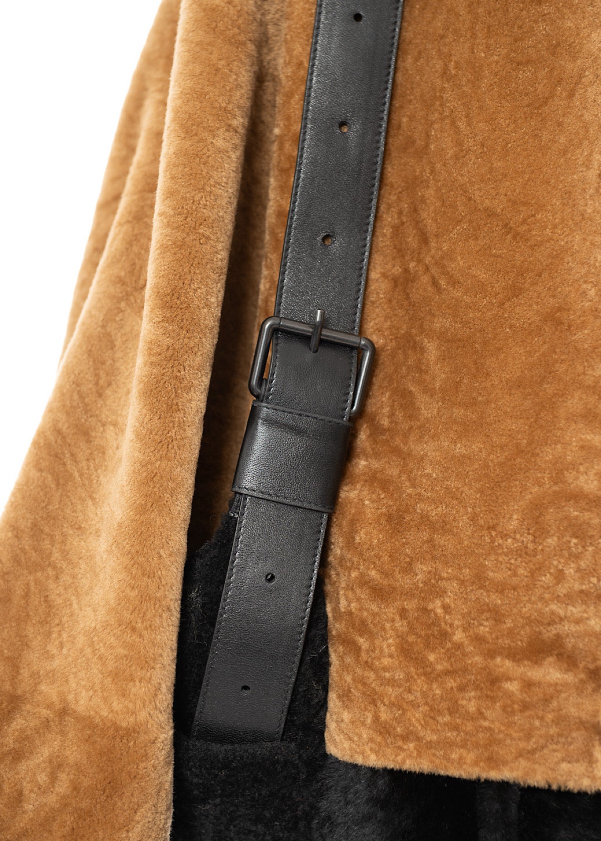 CROSSBODY FUR-FINISHED LEATHER BAG