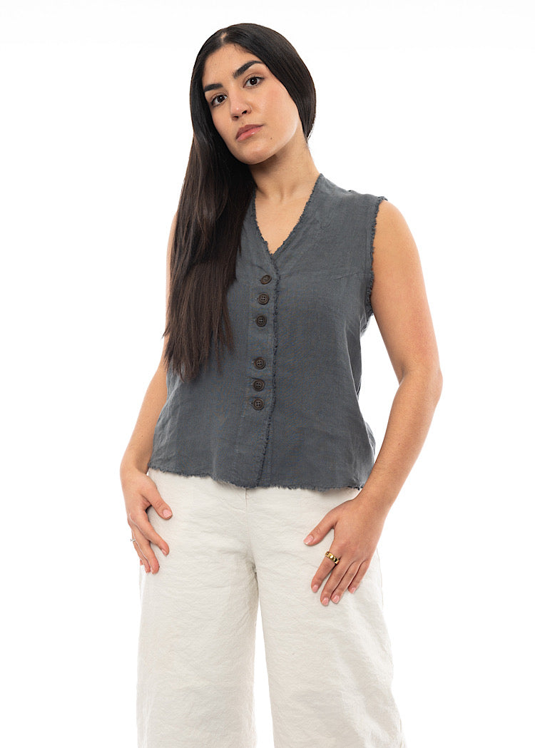 AEQUAMENTE LINEN WAISTCOAT