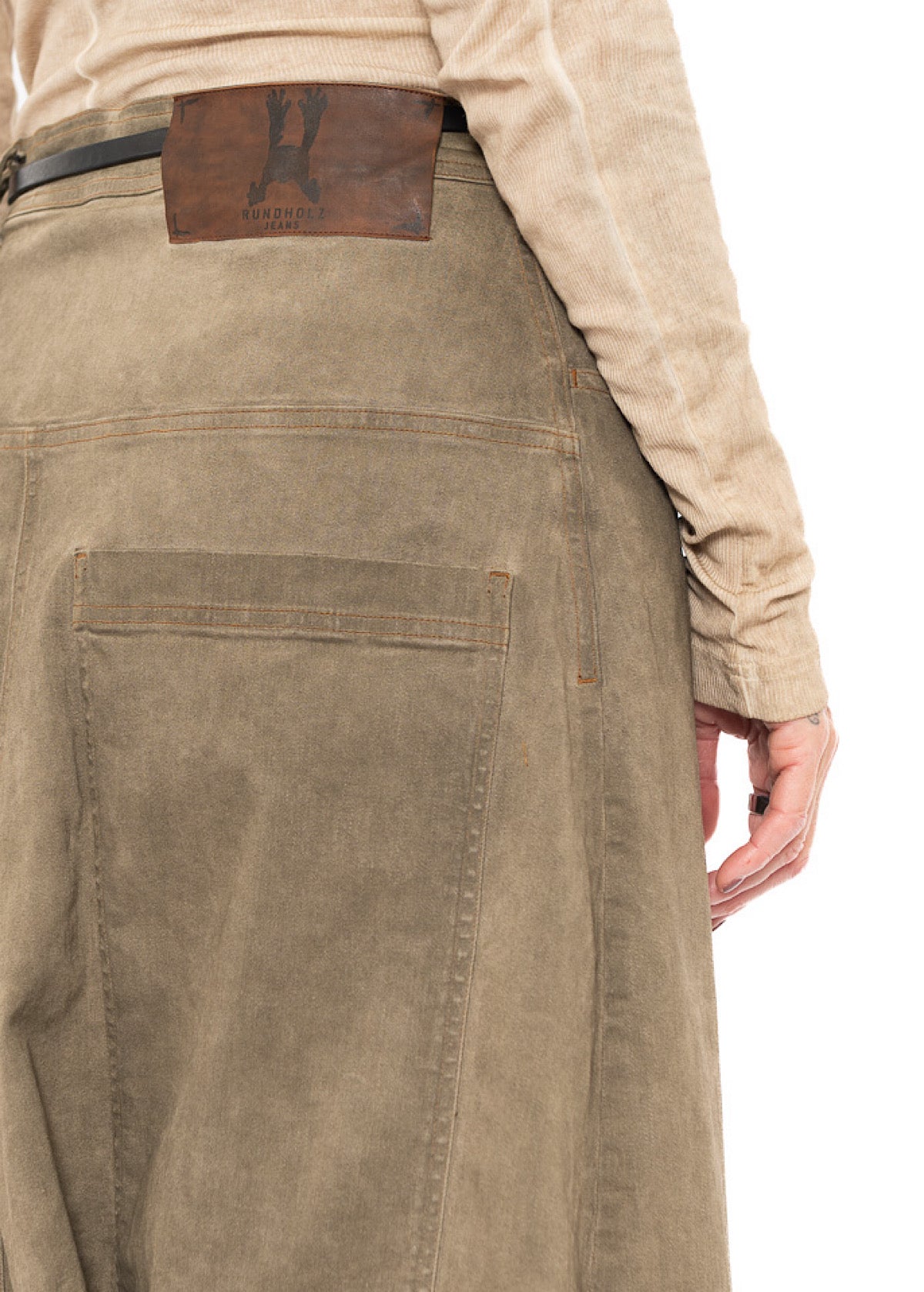 GARMENT-DYED OVERSIZED DENIM TROUSER
