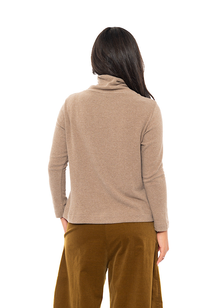 COTTON-FLEECE LYDIA PULLOVER
