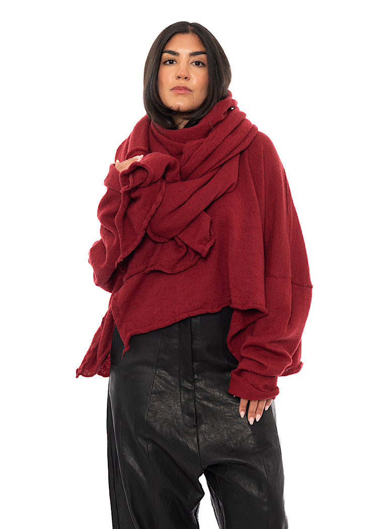 BOILED WOOL POCKET SCARF