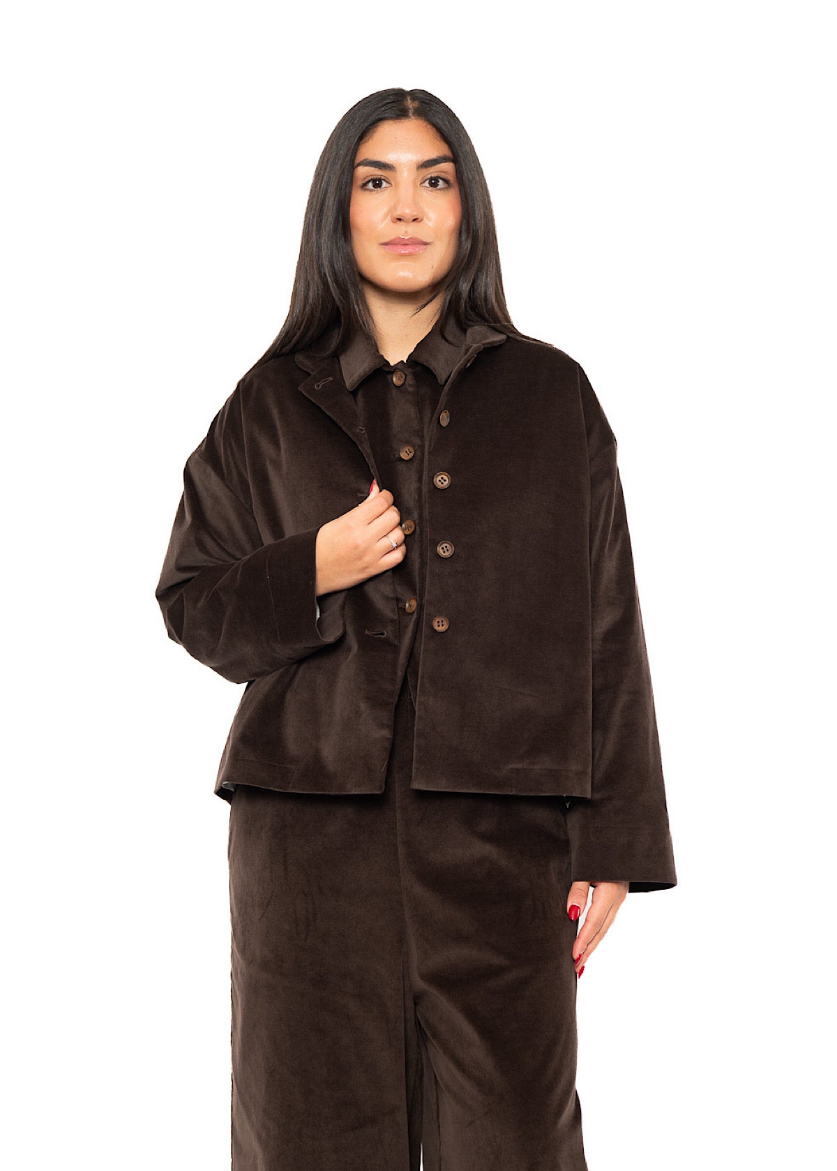 BOXY VELVET FLORA JACKET