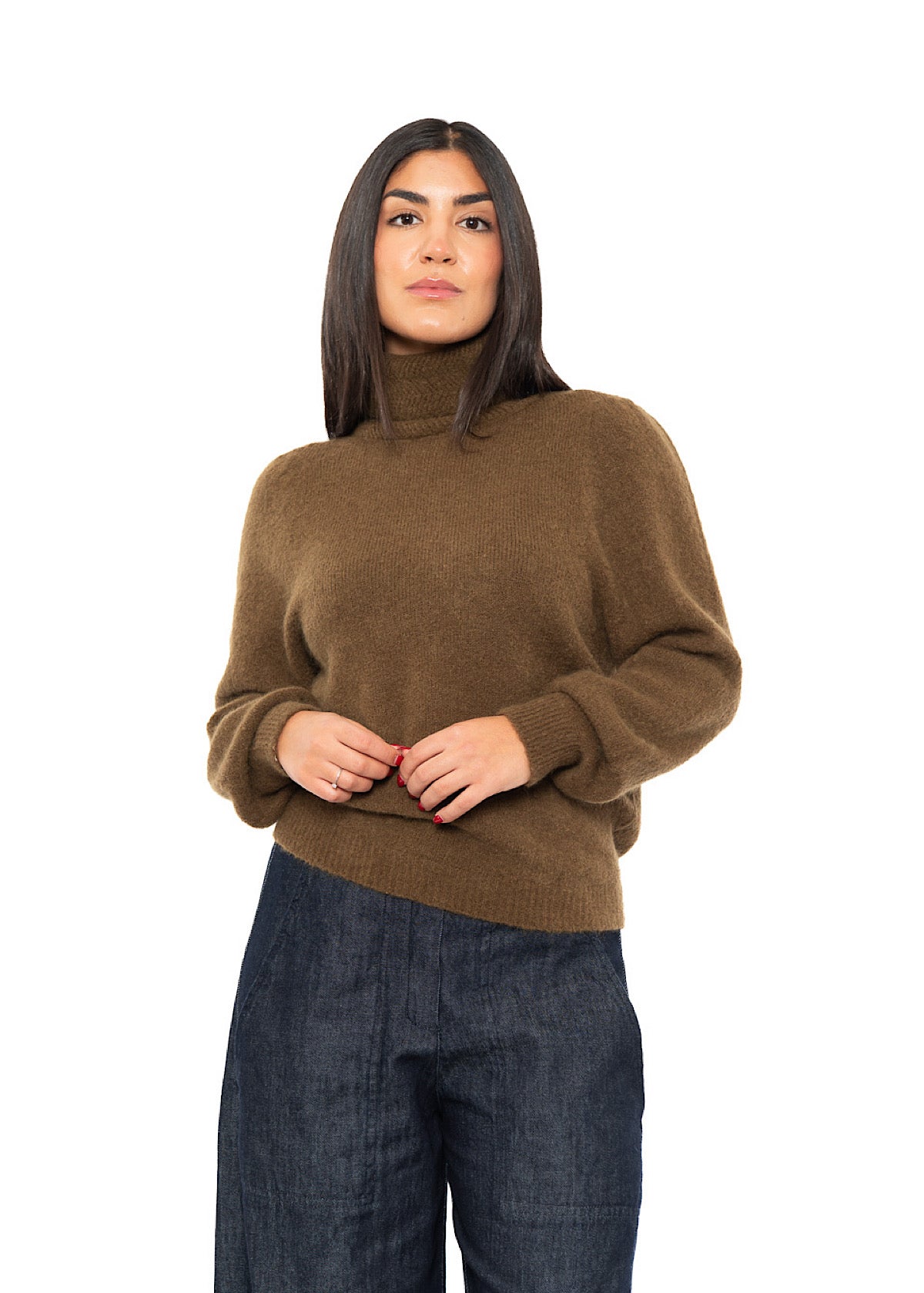 ALPACA-MIX SCULPTURAL PULLOVER