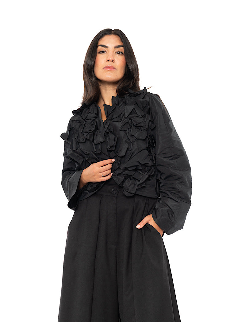 FLOWER APPLIQUÉ SHORT JACKET