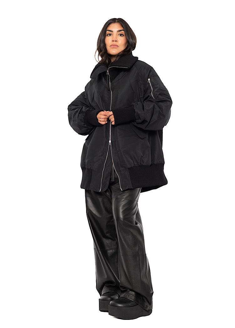OVERSIZED PADDED BOMBER JACKET